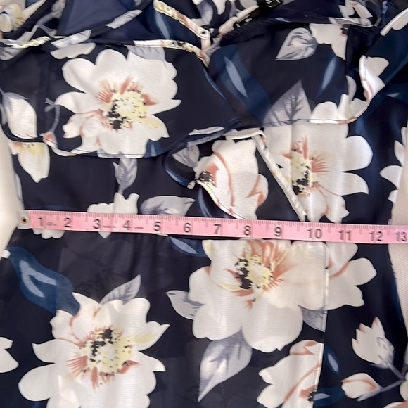 NEW!!! Soieblu Navy Floral Off Shoulder Cami Strap Dress in size Small - Picture 8 of 14